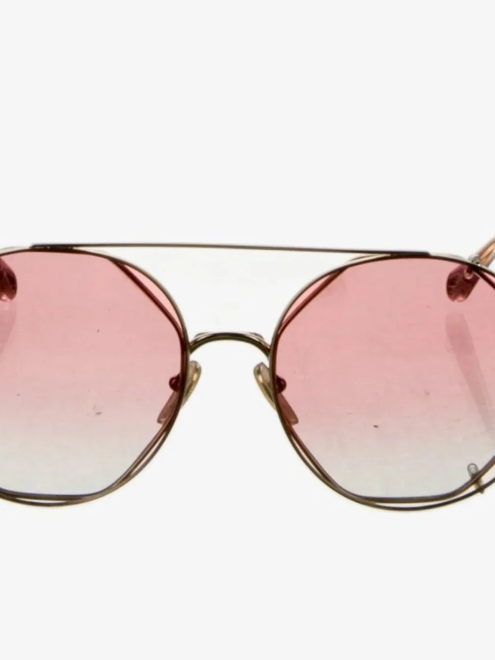 Chloe Sunglasses CH0041S 004 Gold Red Gradient